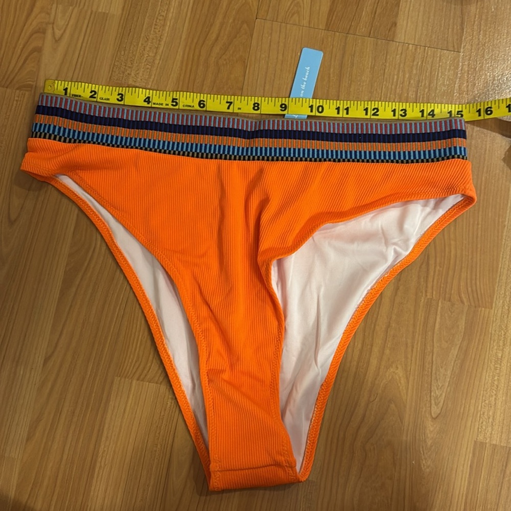 Brand New Popvil Vibrant Orange Bikini Set. Size large. High waisted. - Picture 6 of 11
